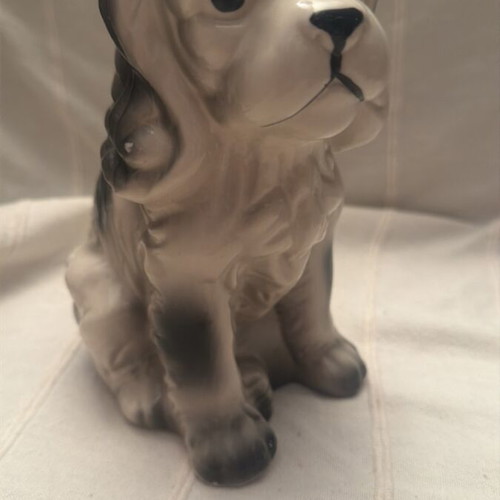 Vintage 1960s Spaniel Dog Figurine used, ceramic mid-century decor