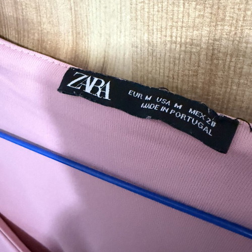 Zara blouse, elastic fabric, salmon color, size M