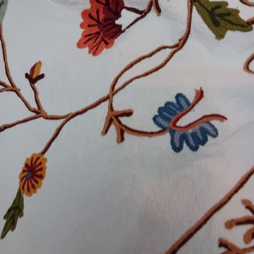 Large cotton machine-embroidered tablecloth 2x1 m, 40 cm
