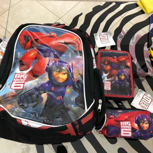 Big Hero Six school set of 3 (backpack, pencil case, barrel) new