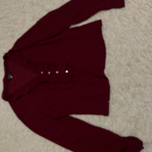 Burgundy blouse like new with stylish sleeve design