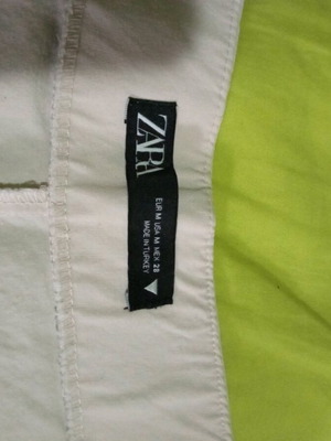 White Zara pants like new, size M