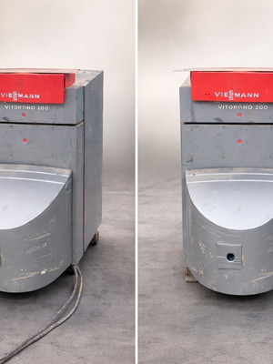 Viessmann λέβητας πετρελαίου μεταχειρισμένος με μαντεμένιο καυστήρα Vitorond 200