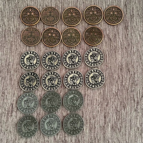 Metal coins pack of 23 pieces