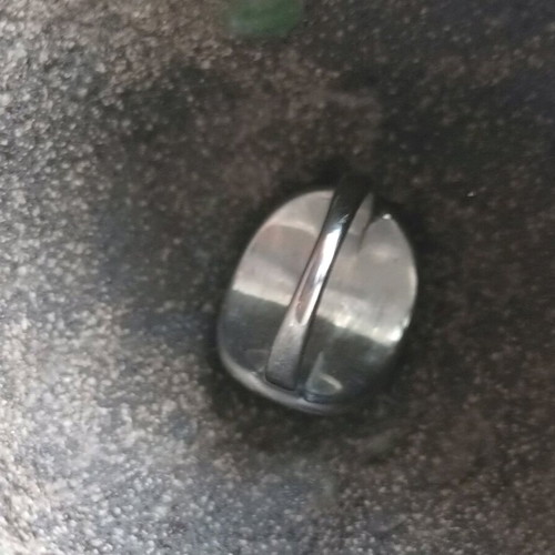 Steel ring new, size approximately 56, silver color