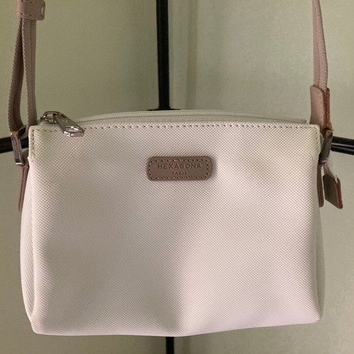 Hexagona Paris crossbody bag, off-white and beige