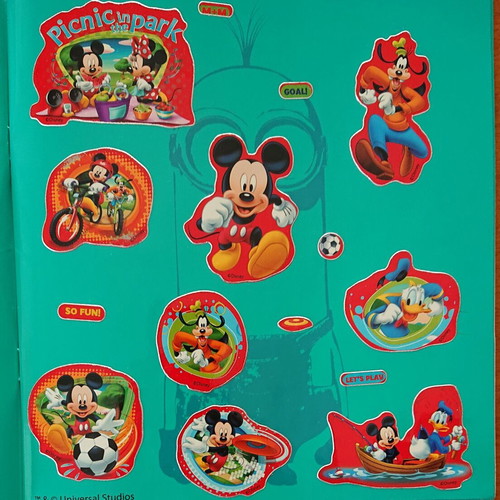 Minions sticker album used, half completed by GIM S.A.