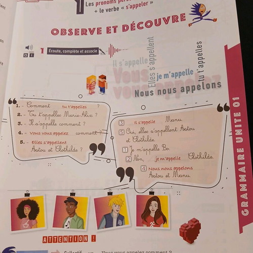 French Grammar Book A1 Junior teacher's edition like new