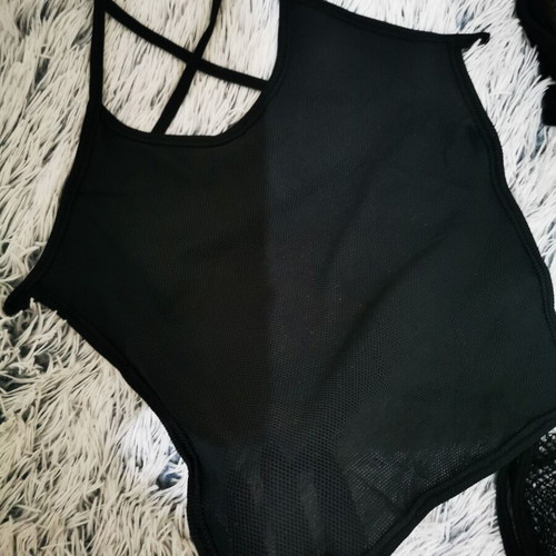 Black blouses like new, 3 pieces with rock style