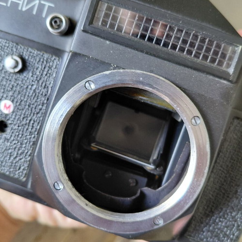 Zenit‑E film camera with Helios‑44M‑4 58mm f/2 lens used