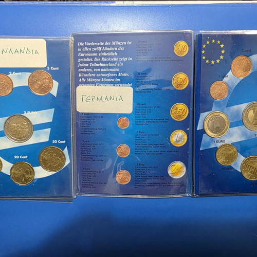 Euro Coin Folder New, First Sets from 11 Countries