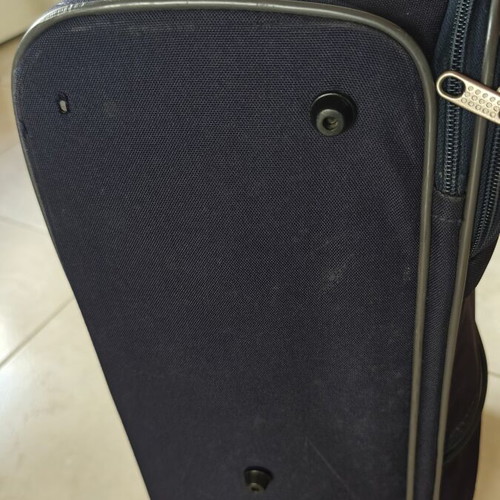 Samsonite suitcase used, blue with 2 wheels and handle, 60x35x20 cm