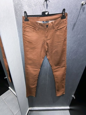 Brown fabric pants Esmara new, high-waisted medium