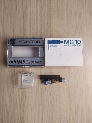 Stanton 500 MK II cartridge with D50EE needle and Audio-Technica MG-10 magnesium shell