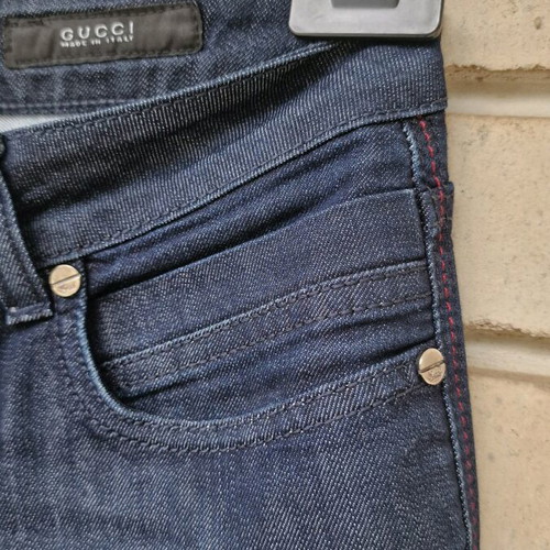 Gucci Vintage Jeans Size 27 Refurbished Dark Blue Cotton