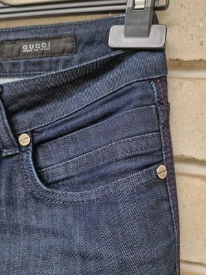 Gucci Vintage Jeans Size 27 Refurbished Dark Blue Cotton