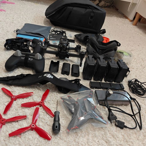 DJI FPV Full Ecosystem Combo like new with 3 batteries and backpack