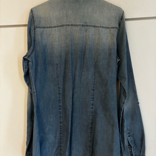 Stradivarius denim shirt used, size S, blue