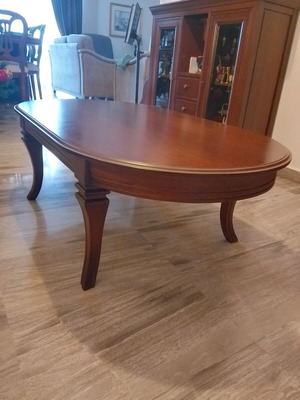 Handmade coffee table made of solid beech wood like new