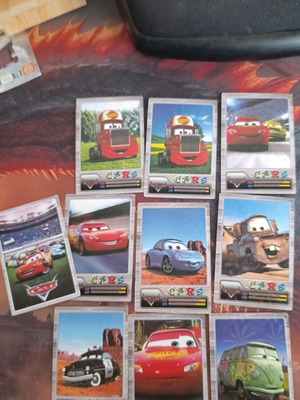 Cars collectible cards, pack of 34