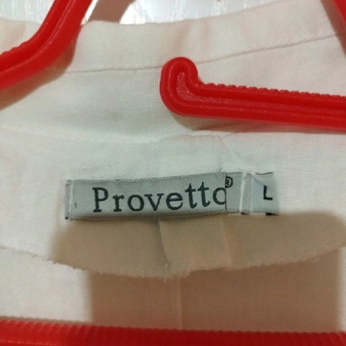 Provetto white summer jacket, cotton fabric, size M-L