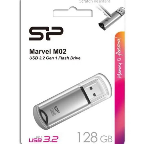 Silicon Power Marvel M02 USB Flash Drive 128GB USB 3.2 gray