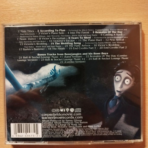 Tim Burton Corpse Bride soundtrack CD used, The Corpse Bride