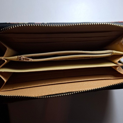 Women's black wallet with designs like new