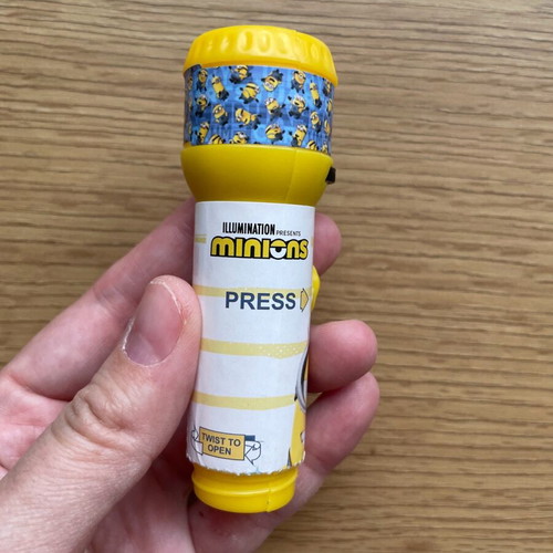 Minions flashlight used with 5 scenes from Despicable Me
