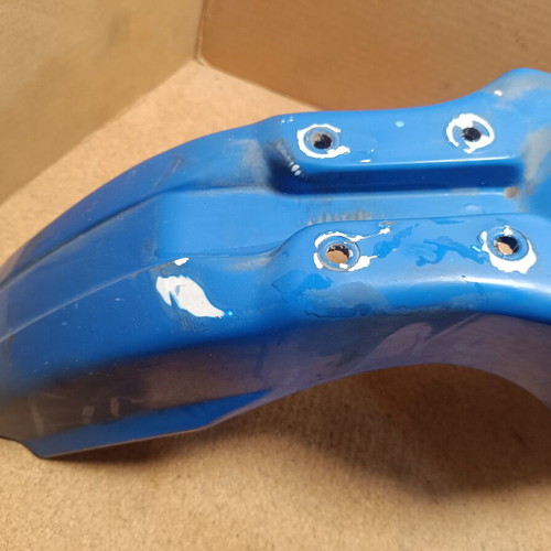 Yamaha front fender motocross enduro, white painted blue