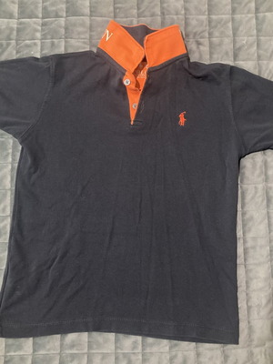 Polo children's shirt used, sizes 146 cm and 152 cm, gray and orange