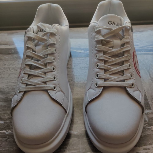Gaudi sneakers unisex, new, size 42, white and red leather