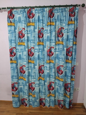 Spiderman children's curtain, height 2.20m, width 2.40m
