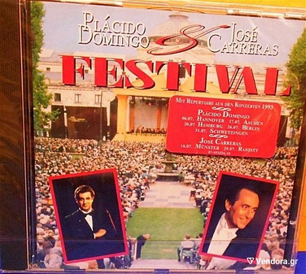  PLACIDO DOMINGO - JOSE CARRERAS "FESTIVAL" - CD