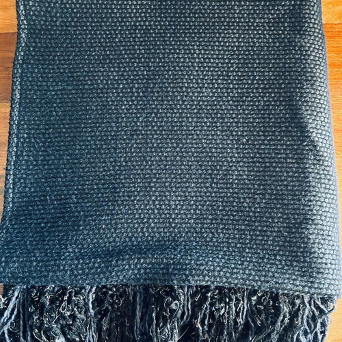 Winter scarf like new, blue with striped pattern