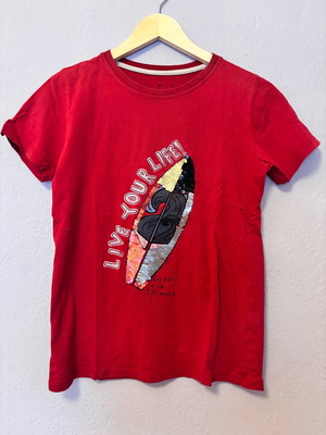 Hashtag boys' short-sleeve T-shirt No12 used, red
