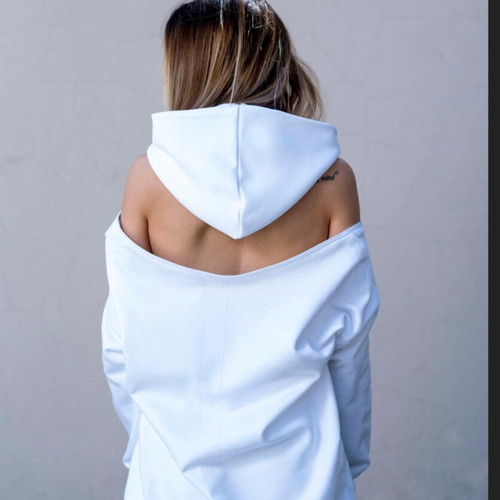 Zara white sweatshirt new with impressive zipper, small-medium