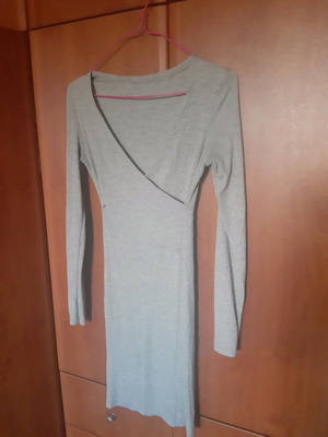Alexandra's Boutique mini wrap dress used, gray