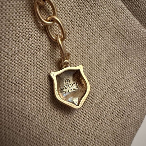 Gucci Vintage Interlocking GG Chain Bracelet Gold Tone Adjustable