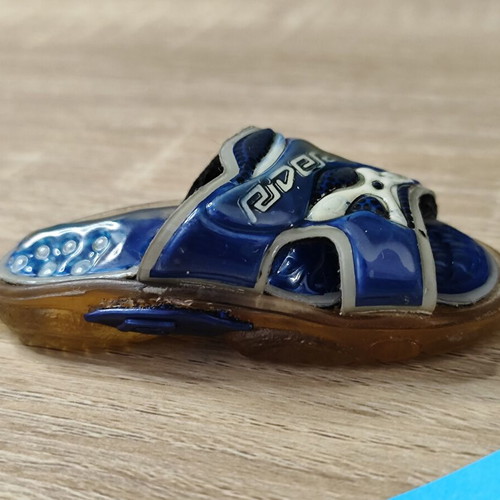 Vintage Rider Keychain sandal used with yellowing