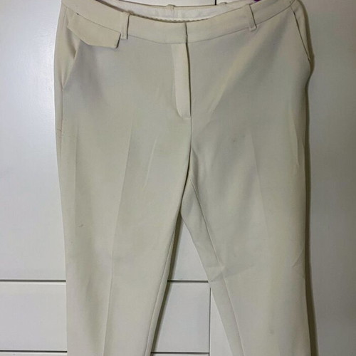 Massimo Dutti classic cream fabric pants, size 40