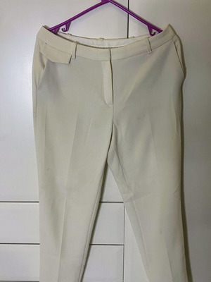 Massimo Dutti classic cream fabric pants, size 40