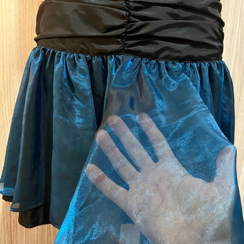 Gothic black petrol blouse and skirt set like new