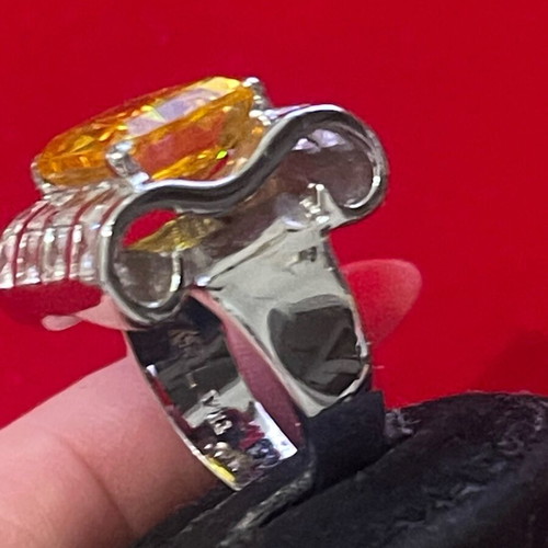 Silver 925 ring with citrine used, size 53