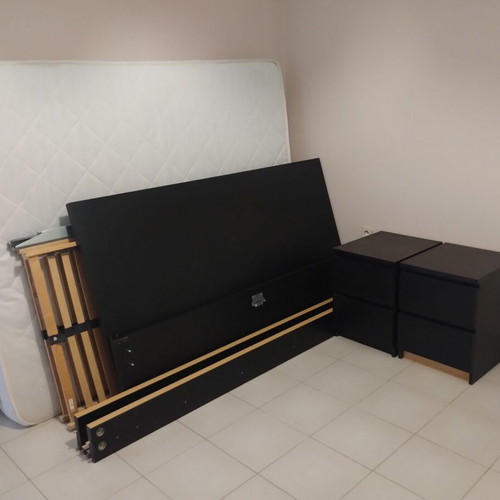 IKEA double bed 180x200 cm with mattress