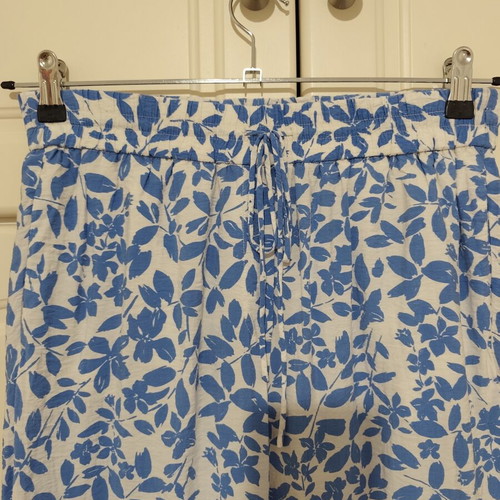 MANGO white summer palazzo pants size S