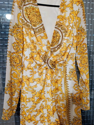 Dress with yellow floral pattern, EU36 small