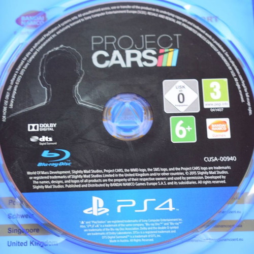Project CARS PlayStation 4 game like new, racing simulation