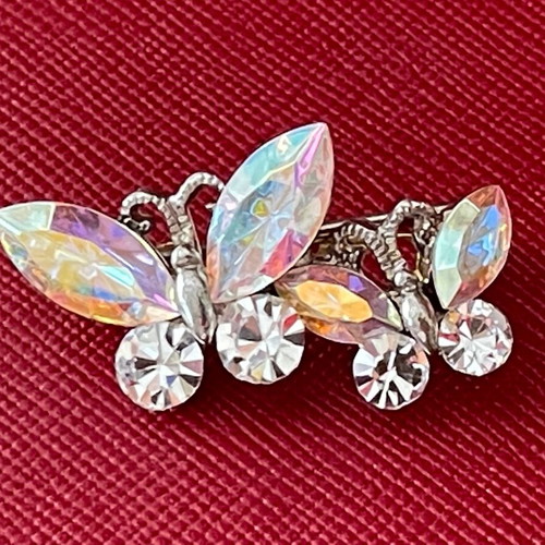 Vintage Czechoslovakian Brooch 2 Butterflies like new