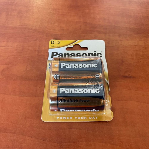 Panasonic Alkaline Batteries D 1.5V Pack of 2 New